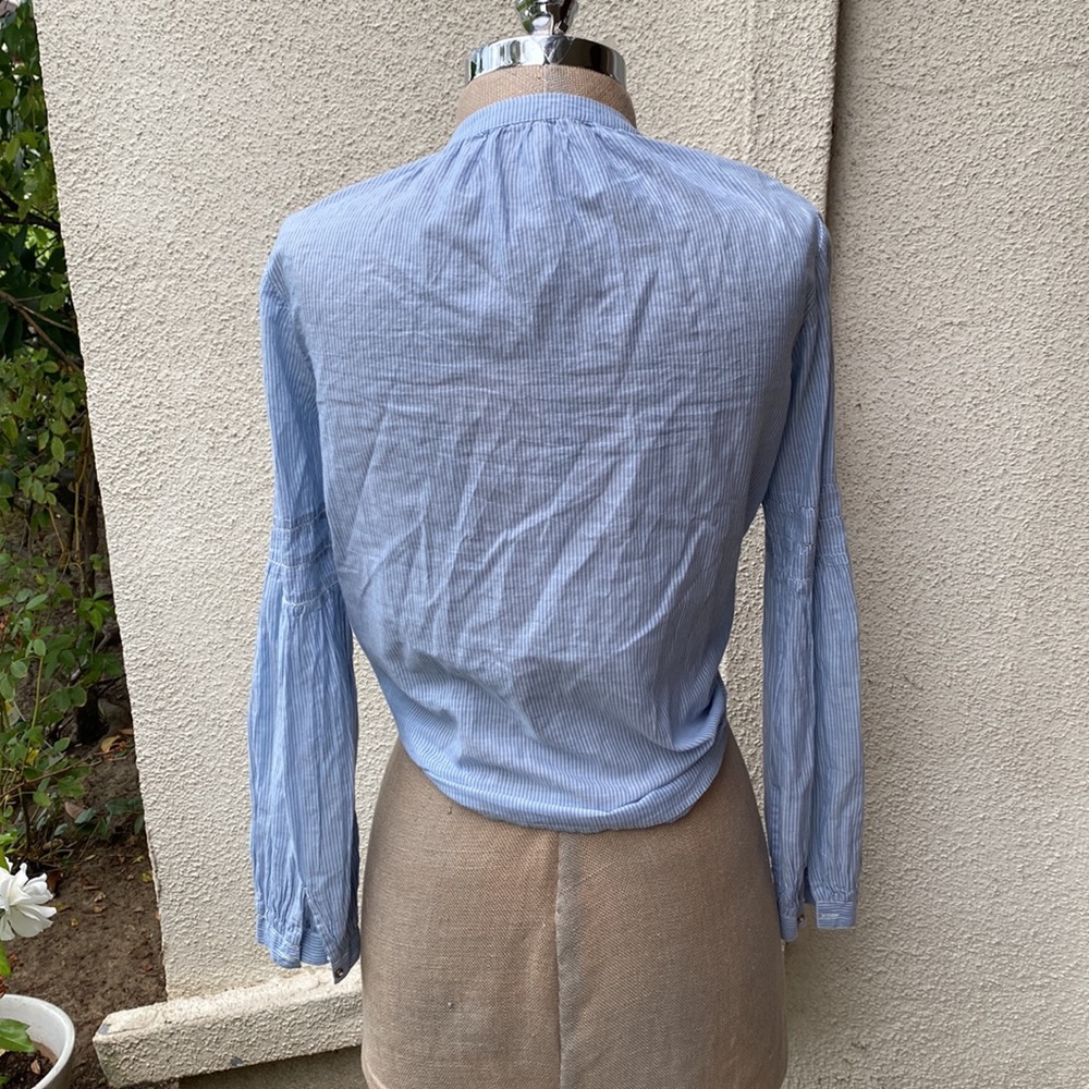 Ulla Johnson from Neiman’s 100% cotton lovely thin blue & white striped blouse - Picture 8 of 12